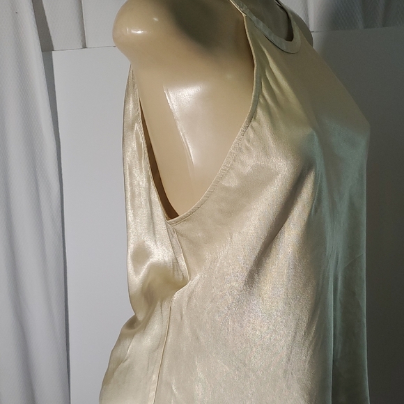 NWT J.Crew Satin Halter High Neckline Elegant Cream Halter Top Size XL - Picture 3 of 9